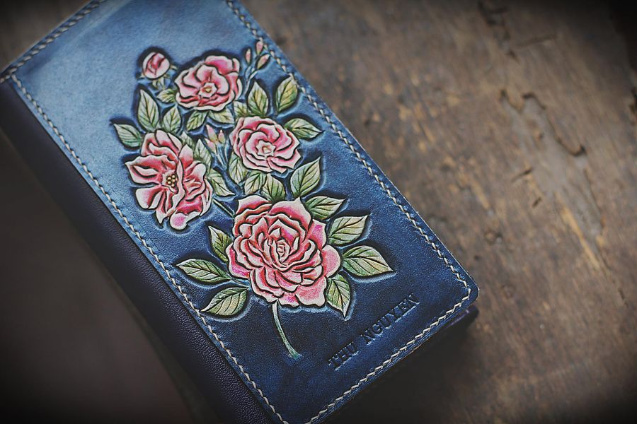 Camellia Long Wallet