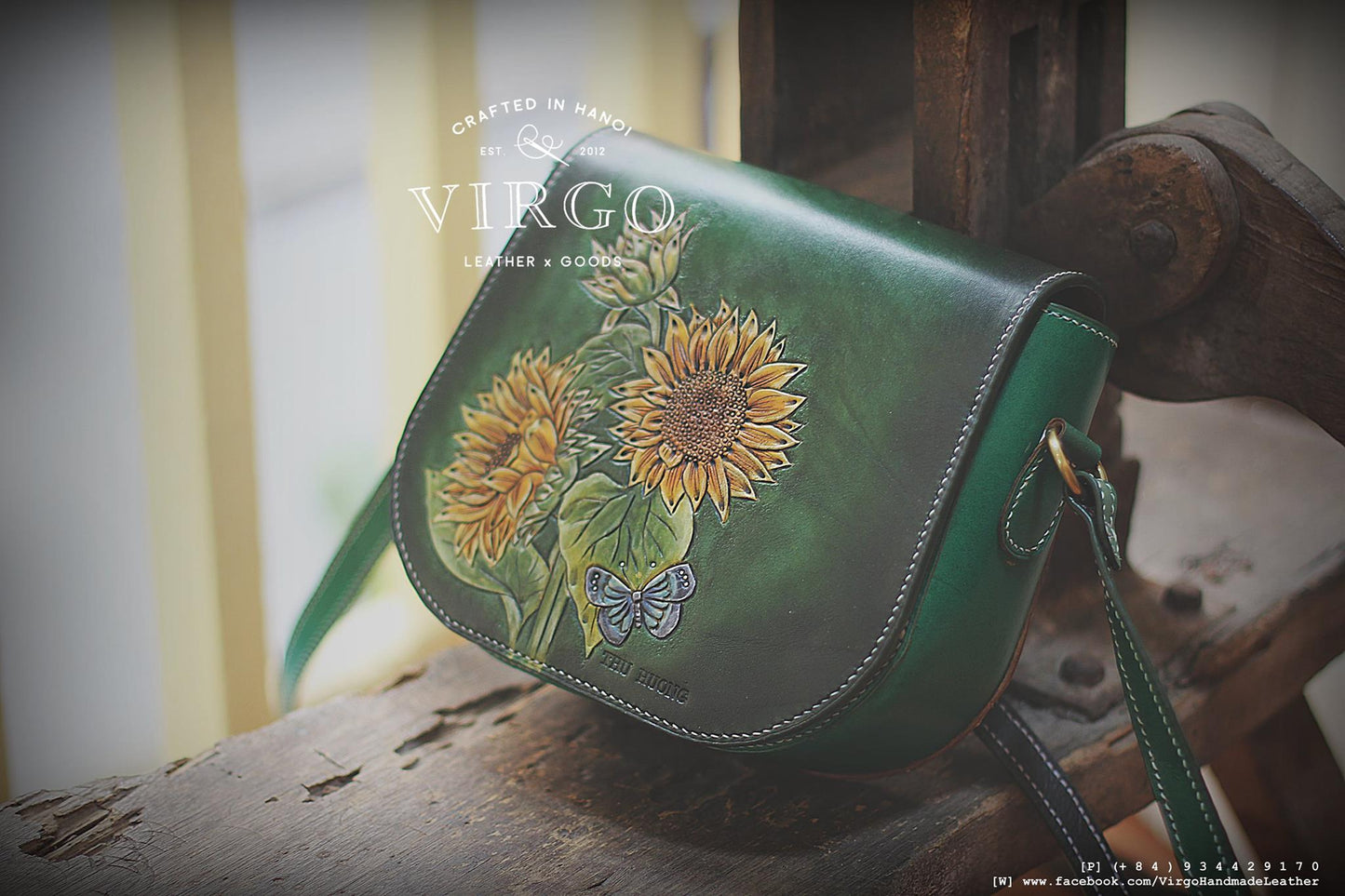 Half moon Sunflower Crossbody Bag