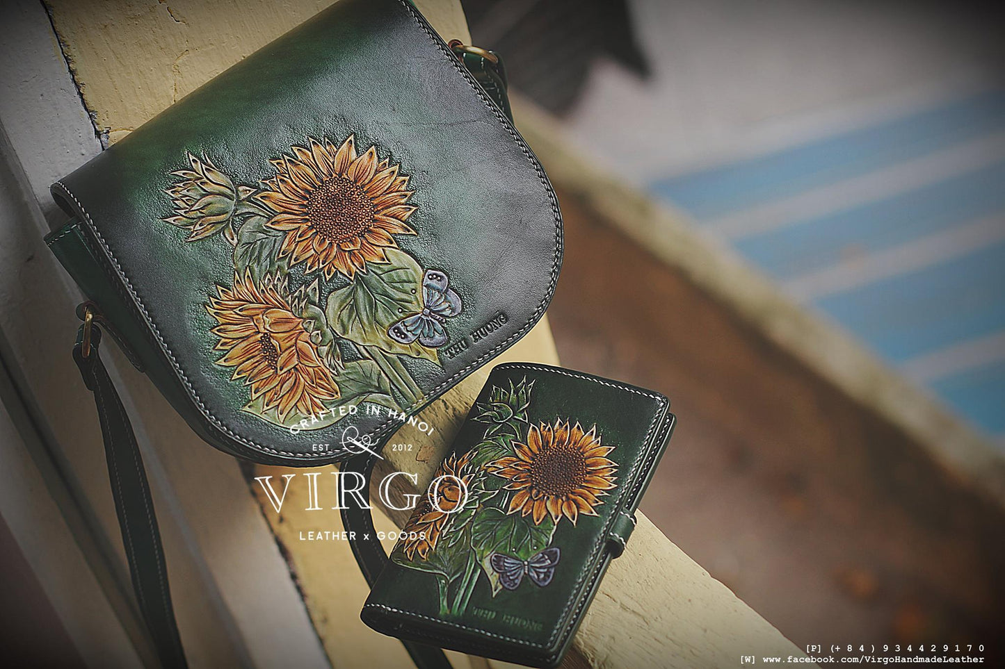 Half moon Sunflower Crossbody Bag