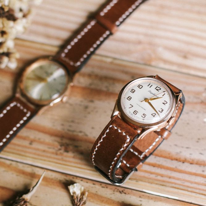 Vintage Oil Wax Leather Strap