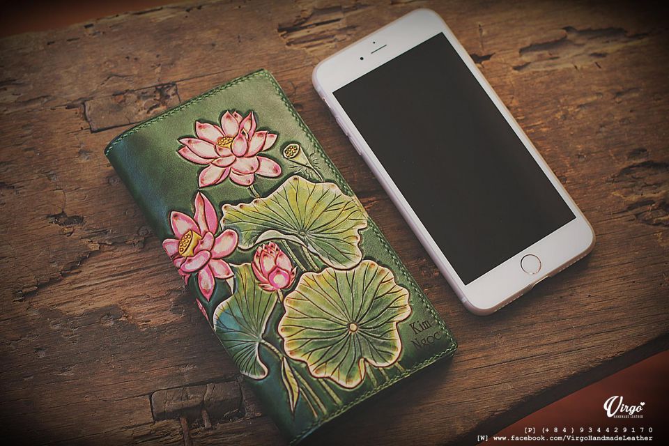 Pink Lotus Women Long Wallet