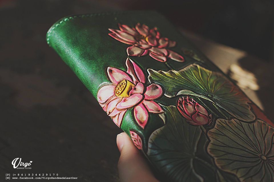 Pink Lotus Women Long Wallet