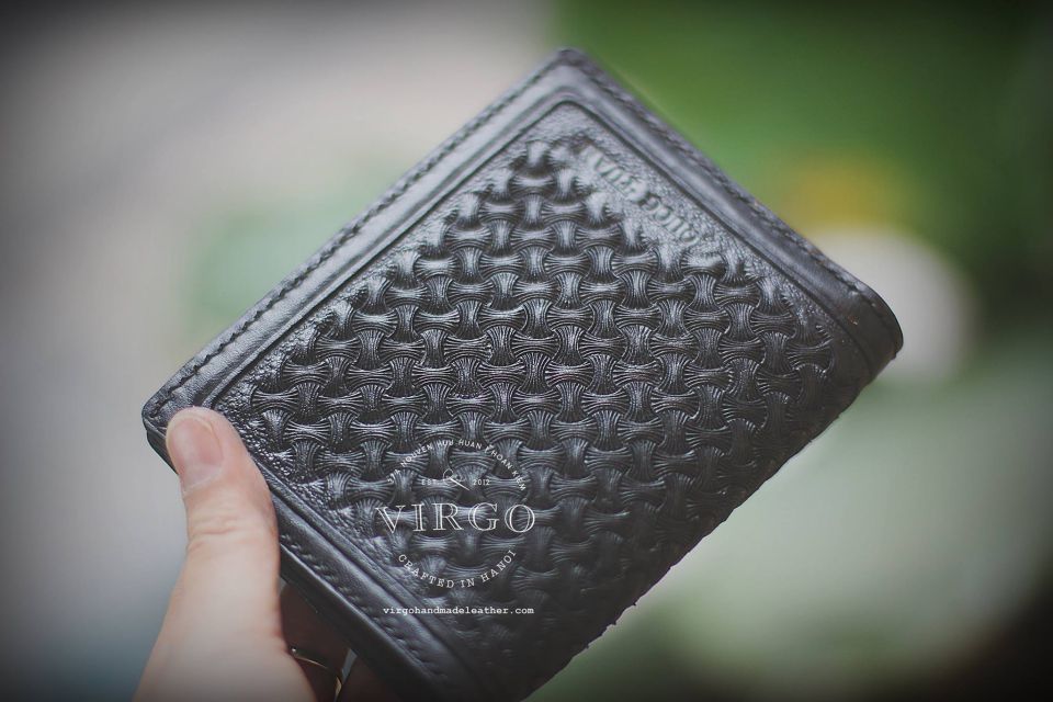 Cross Braided Men Carving Wallet