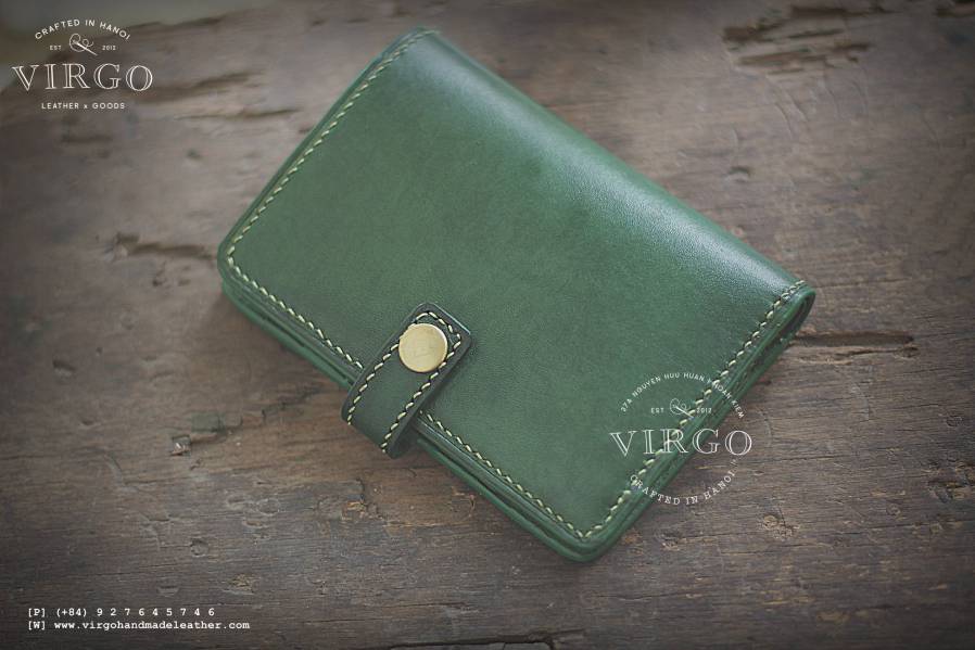 Lily of valley Hand Carved Short Coin Wallet