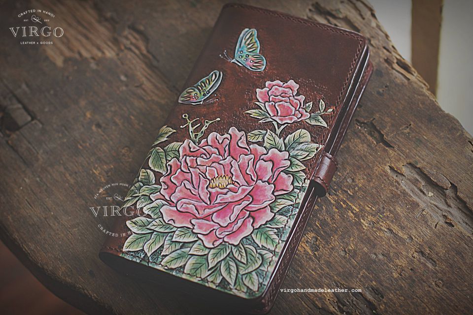 Camellia with Butterfly Long Wallet