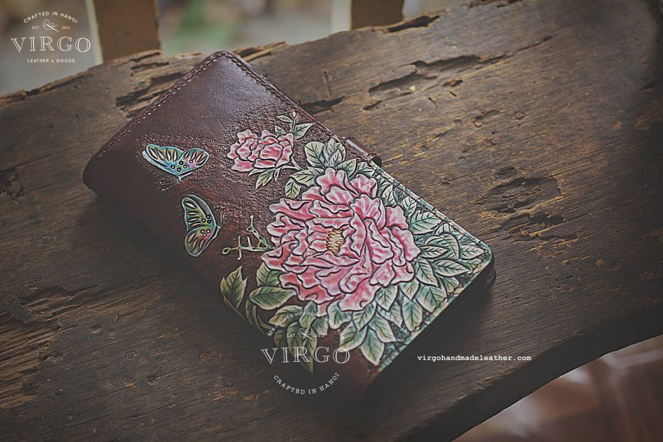 Camellia with Butterfly Long Wallet