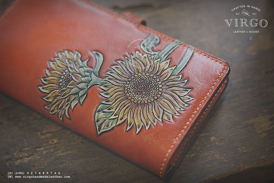 Double Sunflower Long Wallet