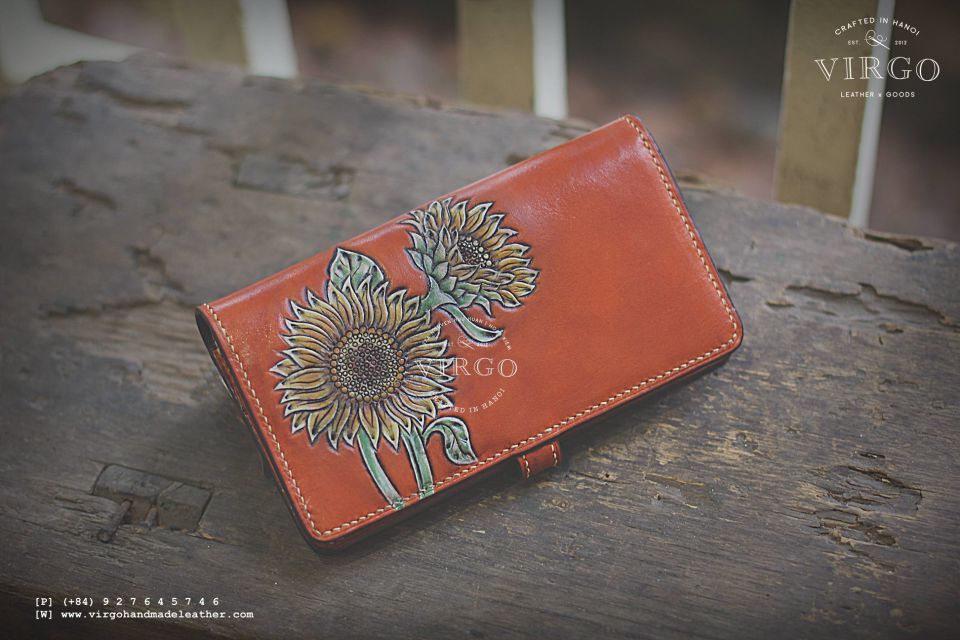 Double Sunflower Long Wallet