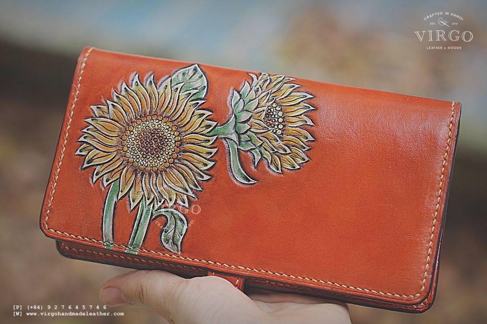 Double Sunflower Long Wallet