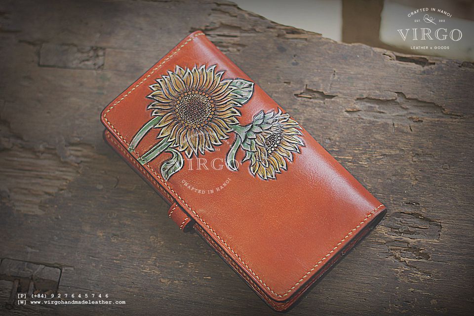 Double Sunflower Long Wallet